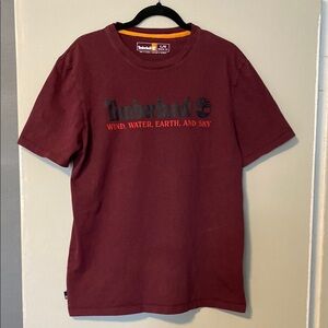 Timberland Men's Dark Red Graphic Tee